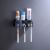 Black Toothbrush Rack Bathroom Toothbrush Cup Wall-Mounted Wall-Mounted Storage Rack Electric Toothbrush Holder