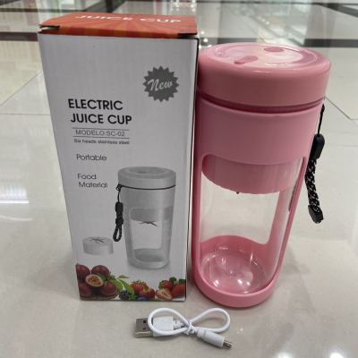Large Capacity Double-Layer Electric Juicer Cup Portable 6-Blade Cutter Head Small Juice Cup Usb Wireless Charging Juicer
