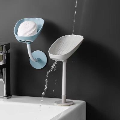 Flexible Drain Soap Box Household Suction Cup Wall-Mounted Soap Rack Creative Non-Water Soap Storage Fantastic