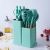 Silicone Kitchenware Set 19-Piece Knife Combination Set Storage Container Straw Colorful Suit Knife Holder Storage Rack