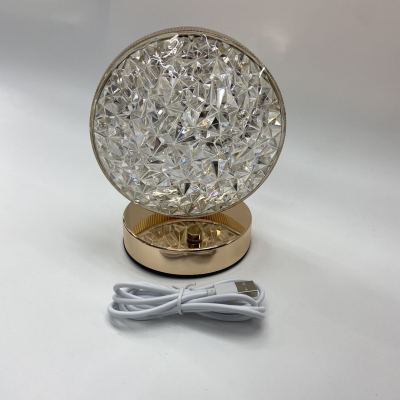New Creative Crystal Lamp Bedroom and Living Room Decoration Atmosphere Lamp Light Luxury and Simplicity Touch Small Night Lamp