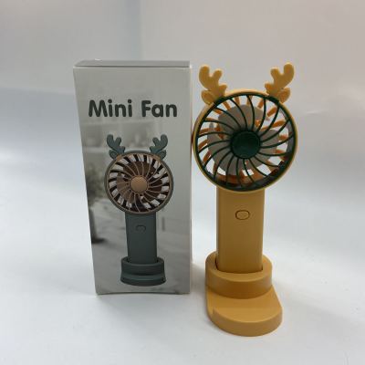 Little Fan Handheld USB Charging Mini Desktop Portable Cartoon Electric Fan