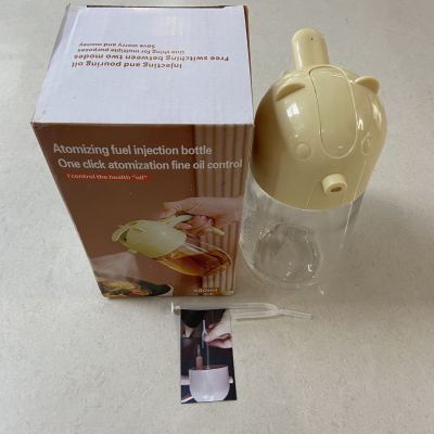 Glass Oil Dispenser Automatic Opening and Closing Oil Pot Household Fuel Injector Spray and Pouring Integrated Oil Bottle Kitchen Soy Sauce Bottle Atomization Bottle
