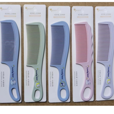 Plastic Comb with Holes Large-Type with Handle Comb Hairdressing Practical Comb