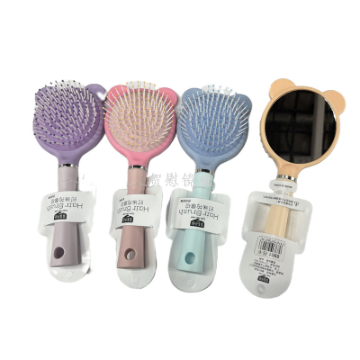 Cute Bear Airbag Comb Mirror and Comb Combination
