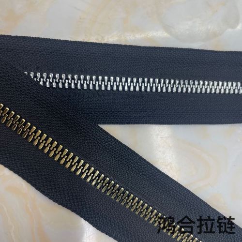 No. 5 Resin Faux-Metallic Gold-Plated Silver-Plated Zipper Clothing Bag Zipper Factory Direct Sales Wholesale