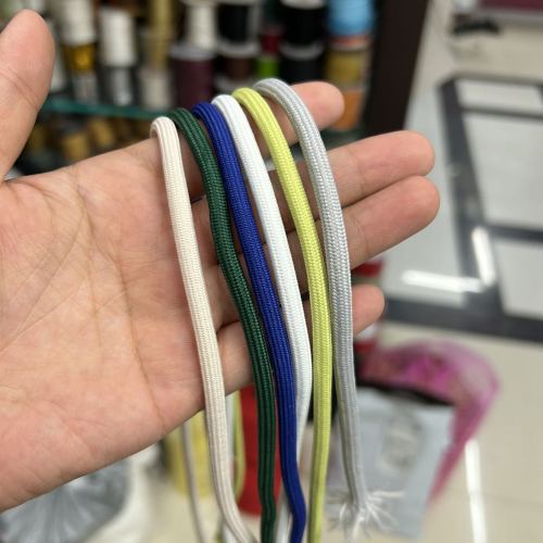 5mm Polyester Low Stretch Yarn Cup Rope Handle Mobile Phone Belt Ornament Winding Rope round Rope Fluorescent Shoelace Reflective Tape Shoelace