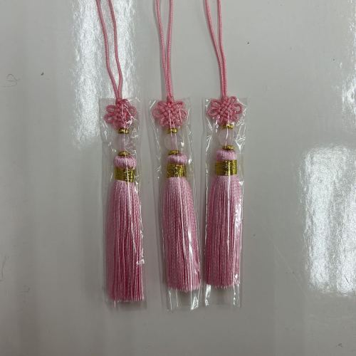Mini Chinese Knot Tassel Chinese Knot Ice Silk Tassel Mobile Phone Qejg Pendant Bookmark Tassel Tassel DIY Accessories
