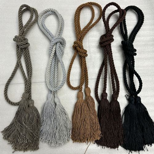 Matte Three-Strand Rope Tassel Two-Head Tassel Belt Clothing Accessories Cotton String Drawstring