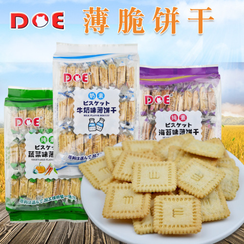 马来西亚  DOE特鲜牌薄饼薄脆饼干内独立包装休闲零食