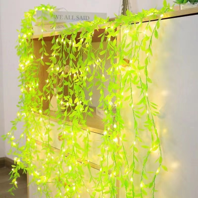 180 LED USB Garland Willow Vines String Lights Battery Artificial Ivy Led Curtain Fairy lights For Wall Party Garden Dec