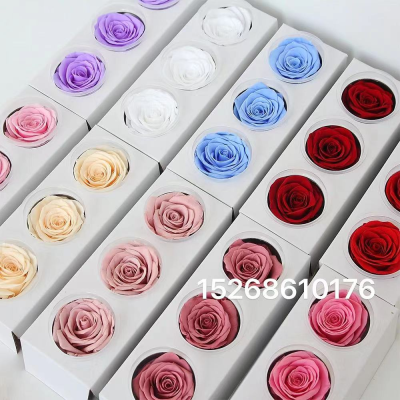 Wholesale Rose Flower Real Preserved Roses Eternal Preserved Rose Heads Wedding Decor  Home Party Decoration Flower 