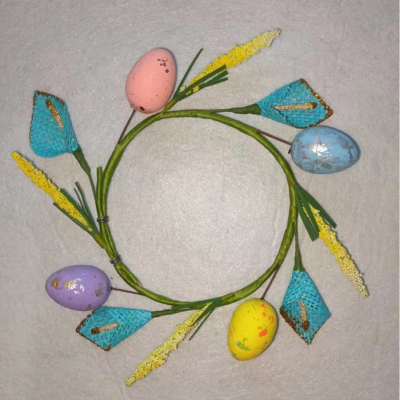 Easter Foam Eggs DIY Rattan Wreath Colorful Rabbit Bunny Eggs Happy Easter Party Decoration For Home Kid Painting Craft
