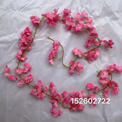 180CM 135 Heads Artificial Cherry Blossom Flower Vine Hanging Flowers Garland for Wedding Party Home Decor Japanese Kawa