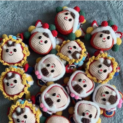 Handmade Crochet Animal for Head Knitting Beads DIY Baby Pacifier Chain Chewable Accessories Infant Newborn Teether Sens