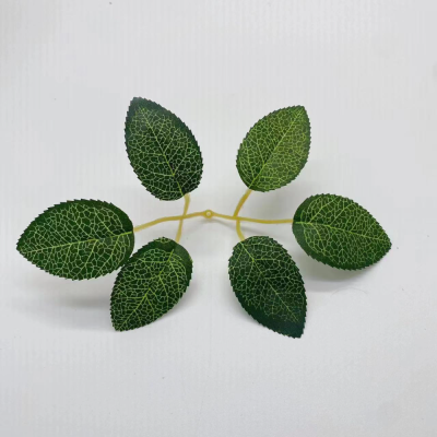 Simulation Green Leaf Rose Leaves Christmas Decorations for DIY Home Wedding Bride Wrist Decorative Leaf Artificial Plan