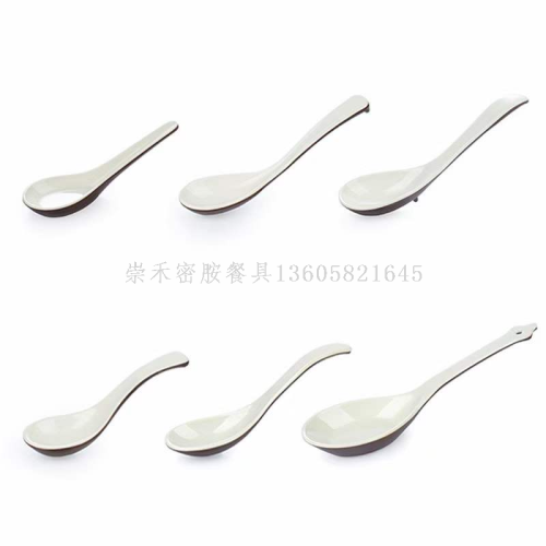 melamine tableware coffee white double color soup spoon rice spoon water cup tea cup a5 material melamine spoon cup series