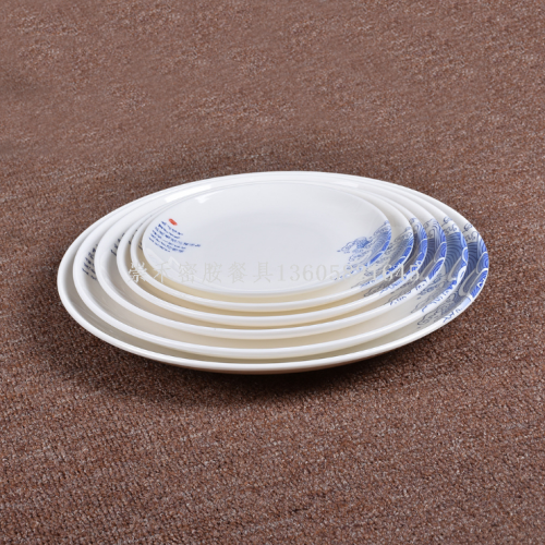 melamine tableware imitation porcelain disc a5 decal art plate rectangular plate