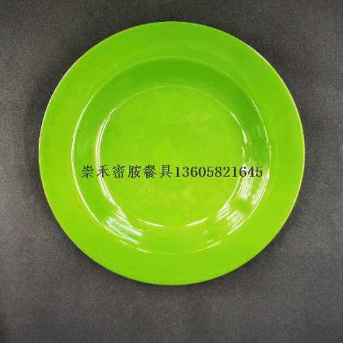 melamine tableware color plate imitation porcelain deep bowl multi-purpose dining room disc square plate small plate