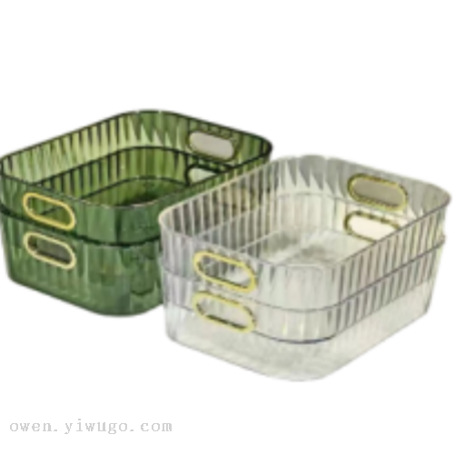 轻奢桌面收纳盒ins透明化妆品收纳盒梳妆台面膜护肤品杂物筐整理