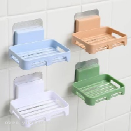 soap box strong adhesive wall-mounted bathroom toilet soap box punch-free soap storage rack draining new
