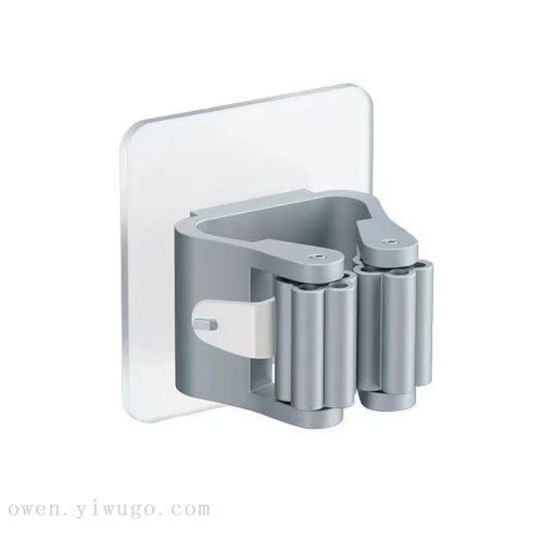 无痕拖把夹免打孔挂扫把架 挂钩卡座强力无痕卫生间壁挂置物架T