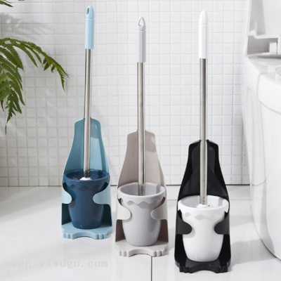 Creative Cute Penguin Toilet Brush Multi-Functional Toilet Brush Cleaning Brush Silicone Soft Brush Liquid-Added Toilet Brush