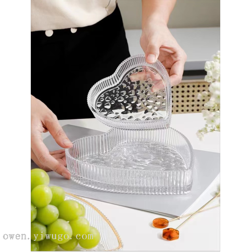 首饰盘收纳饰品托盘展示盘珠宝拍照道具心形水珠耳环耳钉摆盘0745