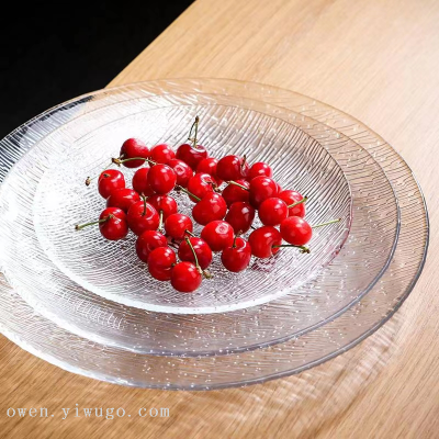 Snack Household Basin Creative Fruit Small Mesh Glass Crystal Glass Fruit Fruit Plate Crystal Exquisite Fruit Plate 0745