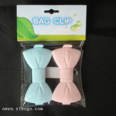 Bow Sealing Clip Grocery Bag Sealing Clip Mini-Portable Food Packaging Fresh Plastic Sealing 0755-2