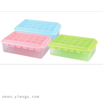 Creative Simple Household Ice Tray Mold Refrigerator Ice Box Square Ice Cube Homemade Ice Storage Box 0755-3