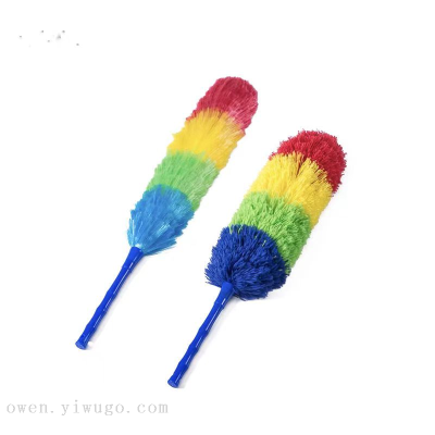 Rainbow Fiber Feather Duster Household Dust Sweeping Dust Removal Window Cleaning Supplies Flexible Office 0766
