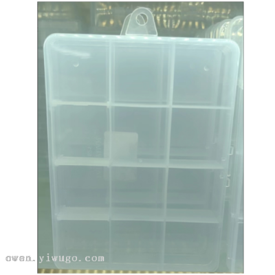 Jewelry Storage Box Transparent Plastic Bead Beads Do Not Jump Grid Sorting Ornament Material Simple 0772