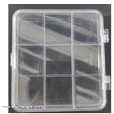 Square Plastic Storage Box Transparent Fixed Grid Spare Parts Box Diy Handmade Jewelry Accessories 0772