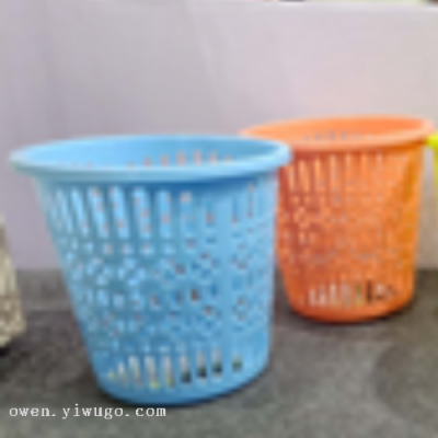 Factory Wholesale Trash Can Plastic round Thickened Wastebasket Household Cleaning Equipment round Trash Can 0594