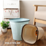Creative Plastic Trash Can Office Living Room Hollow out Wastebasket Household with Pressure Ring Plastic without Cover Dust Basket 0594