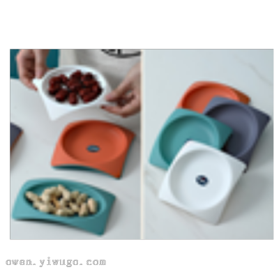 New Year Dried Fruit Tray Coffee Table Dessert Candy Plate Multi-Functional Nordic Style Office Fruit Snack Storage Tray 0594