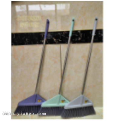 Single Broom Household Soft Fur Broom Long Handle Non-Bending Broom Non-Stick Hair Sweeping Broom 0588