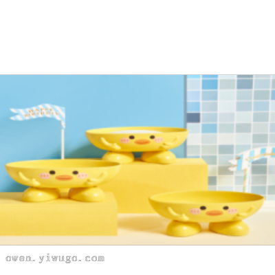 Cartoon Soap Box Children's Cute Fun Soap Holder Support Punch-Free Toilet Drain Soap Box 0652-9