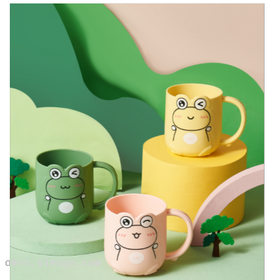 Children's Toothbrush Cup Creative Baby Cartoon Tooth Cup Tooth Mug Plastic Household Frog Gargle Cup 0652