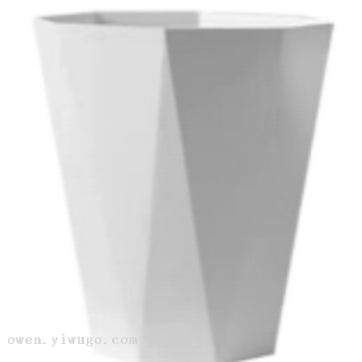 Nordic Style Diamond Trash Can Home Living Room Bathroom Kitchen Uncovered Creative Bedroom Office Wastebasket 0820