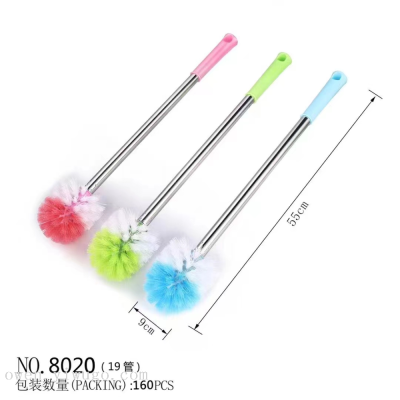 Dilated Pencil Stick Long Handle Toilet Brush Stainless Steel Closestool Brush Toilet Cleaning Brush No Dead Angle Decontamination Cleaning 0824