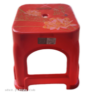 ronghua rich printing plastic chair stool home fashion simple dining stool printing square chair 0400