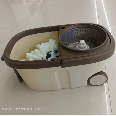 Plus-Sized Thickened Rotary Mop Bucket Mop Bucket Household Hand Wash-Free Wet and Dry Floor Mop Bucket Portable
