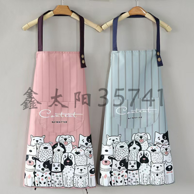 [Xinsun] Apron Kitchen Household Waterproof Oil-Proof Fashion Cooking Household Work Clothes Apron Canvas Cute
