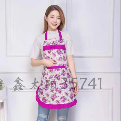 [Xinsun] Lace Apron Bow Promotional Gift Kitchen Home Advertising Will Sell Korean Style Neck-Hanging Apron