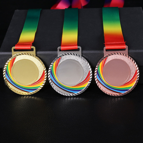 供应电镀金属奖牌批发学校幼儿园亲子活动纪念挂脖奖章印logo批发