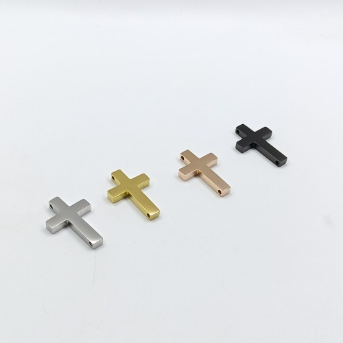 exquisite fashion titanium steel cross stainless steel ornament accessories double-sided fine throw necklace bracelet diy personal accessories