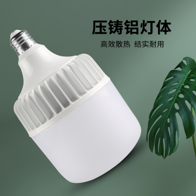 Die-Cast Aluminum Super Heat Dissipation High-Power Bulb 60W Gao Fushuai Factory Commercial Lighting LED Bulb Wholesale