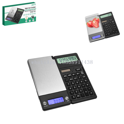 New Food and Jewelry Scale 2In1 Calculator and Portable Foldable Max weights1000g Button Battery